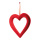 Contour velvet heart out of styrofoam/velvet, with hanger     Size: 30cm    Color: red