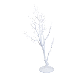 Korallenbaum aus Holz/Kunststoff     Groesse:90cm, Holzfuß: Ø 21cm    Farbe:weiß