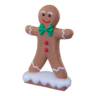 Gingerbread "Boy"  - Material: out of styrofoam/cotton wool - Color: brown/white - Size: 30x19x65cm