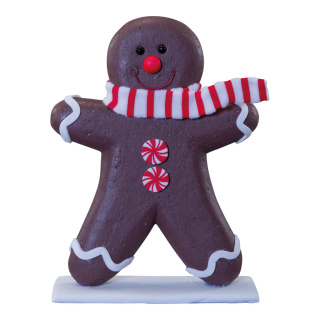Gingerbread  "Boy"  - Material: out of styrofoam/cotton wool - Color: dark brown/white - Size: 20x155x46cm