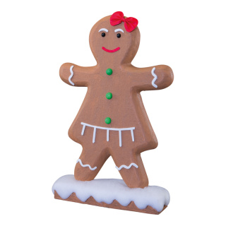 Gingerbread "Girl"  - Material: out of styrofoam/cotton wool - Color: brown/white - Size: 51x30x9cm