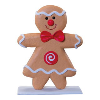 Gingerbread "Girl"  - Material: out of styrofoam/cotton wool - Color: brown/white - Size: 20x155x46cm
