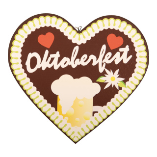 Gingerbread heart  Oktoberfest"  - Material: out of styrofoam - Color: brown/multicoloured - Size: 33x30x4cm