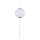 Lolli aus Kunststoff, beglittert, mit Hänger     Groesse:60cm, Ø20cm    Farbe:matt pink/weiß
