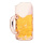 Chope à bière  en polystyrène Color: jaune/blanc Size: 40x24x4cm