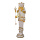 Nutcracker with stick  - Material: out of poylresin - Color: white/gold - Size: 675cm