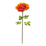 Rose  - Material: artificial silk - Color: orange - Size:...