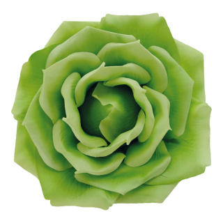 Rose head  - Material: artificial silk - Color: green - Size: Ø 37cm