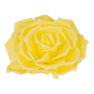 Tête de rose  50cm tige mousse Color: jaune Size: Ø 40cm