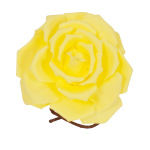 Tête de rose  28cm tige mousse Color: jaune Size:...