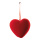 Velvet heart out of velvet/styrofoam, with hanger     Size: 20cm    Color: red