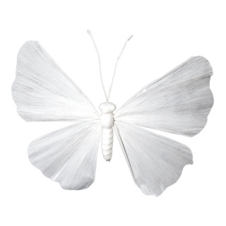 Papillon Cadre fil de fer avec papier     Taille: 90 cm    Color: blanc