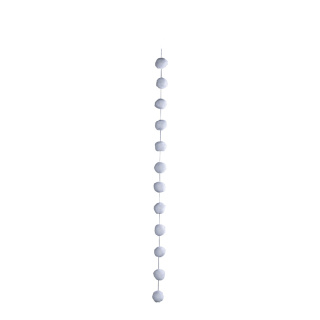 Chaîne de boules de neige 12-fois en ouate Color: blanc Size: 180cm X Ø 8cm