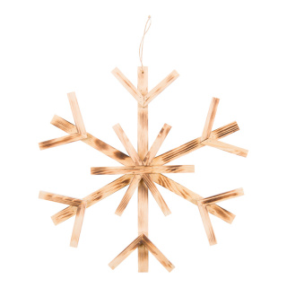Wooden snowflake  - Material:  - Color: natural-coloured - Size: 40x40x25cm
