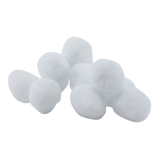 Boules de neige 12 Pcs./ sachets en ouate Color: blanc Size: Ø 6cm