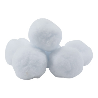 Boules de neige 6 Pcs./ sachets en ouate Color: blanc Size: Ø 10cm