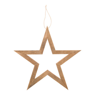 Stern aus Holz mit Hänger     Groesse:30x30x2cm    Farbe:naturfarben