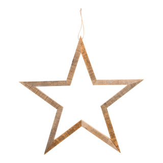 Stern aus Holz mit Hänger     Groesse:40x40x2cm    Farbe:naturfarben