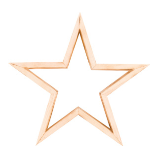Wooden star  - Material:  - Color: natural-coloured - Size: 30x30x8cm