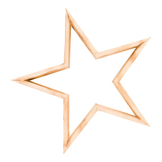 Wooden star  - Material:  - Color: natural-coloured - Size: 40x40x8cm