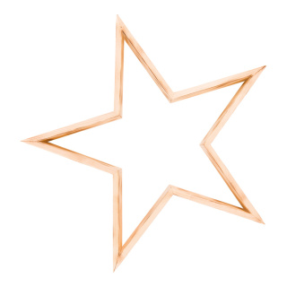 Wooden star  - Material:  - Color: natural-coloured - Size: 50x50x8cm
