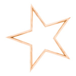 Wooden star  - Material:  - Color: natural-coloured -...