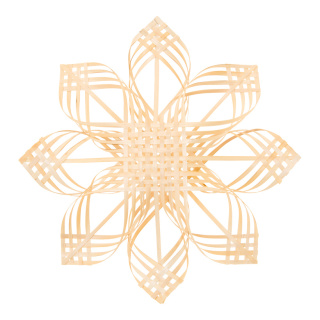Stern aus Bambusholz, ohne Hänger     Groesse:30x30cm    Farbe:naturfarben