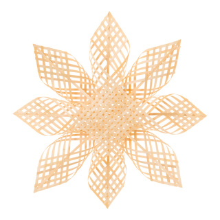 Stern aus Bambusholz, ohne Hänger     Groesse:50x50cm    Farbe:naturfarben