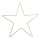 Sternkontur aus Metall, zum Platzieren von Schaufensterdeko     Groesse:90x90cm, Dicke: 5mm    Farbe:gold