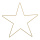 Sternkontur aus Metall, zum Platzieren von Schaufensterdeko     Groesse:60x60cm, Dicke: 5mm    Farbe:gold