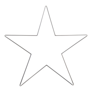 Sternkontur aus Metall, zum Platzieren von Schaufensterdeko     Groesse:90x90cm, Dicke: 5mm    Farbe:silber