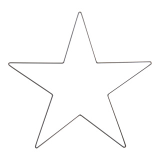 Sternkontur aus Metall, zum Platzieren von Schaufensterdeko     Groesse:60x60cm, Dicke: 5mm    Farbe:silber