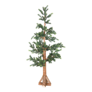 Tannenbaum      Groesse:365 Tips, aus Kunststoff, Holzfuß, Spritzguss Tips, 125cm    Farbe:grün/braun