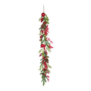 Fir garland  - Material: out of plastic/styrofoam - Color: green/red/brown - Size: 150cm