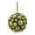Tannenkugel geschmückt, Kunststoff     Groesse:Ø 30cm    Farbe:gold/grün