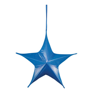 Textile star 5-pointed - Material: out of polyester/plastic - Color: light blue - Size: Ø 40cm