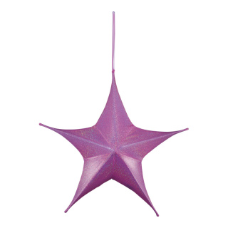 Textile star 5-pointed - Material: out of polyester/plastic - Color: light pink - Size: Ø 40cm