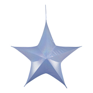 Textile star 5-pointed - Material: out of polyester/plastic - Color: white/silver - Size: Ø 80cm