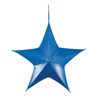 Textile star 5-pointed - Material: out of polyester/plastic - Color: light blue - Size: Ø 80cm