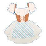 Dirndl  - Material: out of styrofoam - Color: blue/white...