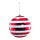 Boule de Noël  en plastique Color: rouge/blanc Size: Ø 14cm