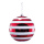 Christmas ball  - Material: out of plastic - Color: red/white - Size: Ø 20cm