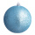 Weihnachtskugel, blau beglittert, 12 St./Karton, Größe: Ø 6cm Farbe:
