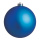 Weihnachtskugel, blau matt, 12 St./Karton, Größe: Ø 6cm Farbe: