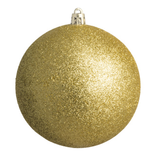 Weihnachtskugel, gold beglittert,  Größe: Ø 10cm Farbe: