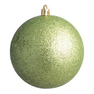 Weihnachtskugel, hellgrün beglittert,  Größe: Ø 10cm Farbe: