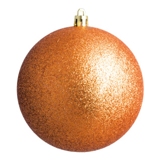 Christmas ball copper glittered  - Material:  - Color:  - Size: Ø 10cm