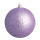 Weihnachtskugel, lavendel beglittert, 6 St./Karton, Größe: Ø 8cm Farbe:
