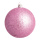 Weihnachtskugel, pink beglittert, 6 St./Karton, Größe: Ø 8cm Farbe: