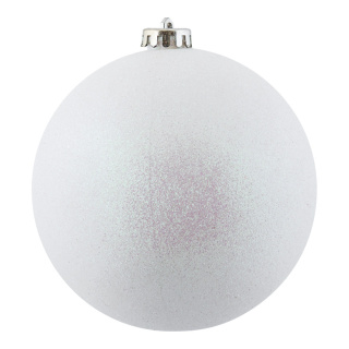 Christmas ball white glittered  - Material:  - Color:  - Size: Ø 14cm